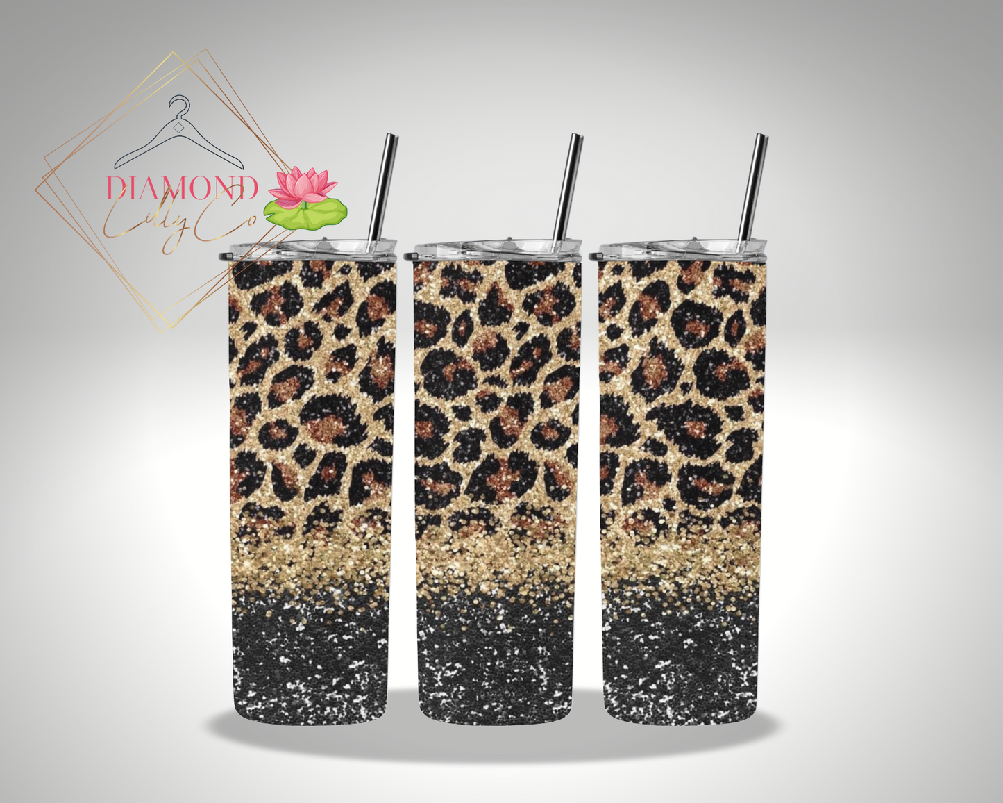 Black Glitter Cheeta