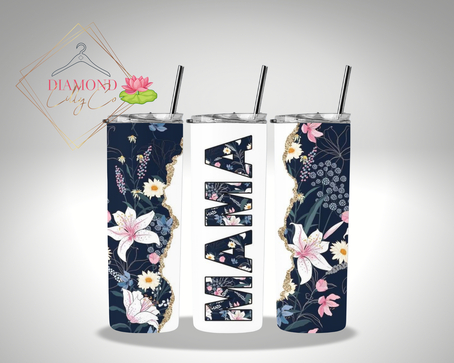 Navy Blue Floral