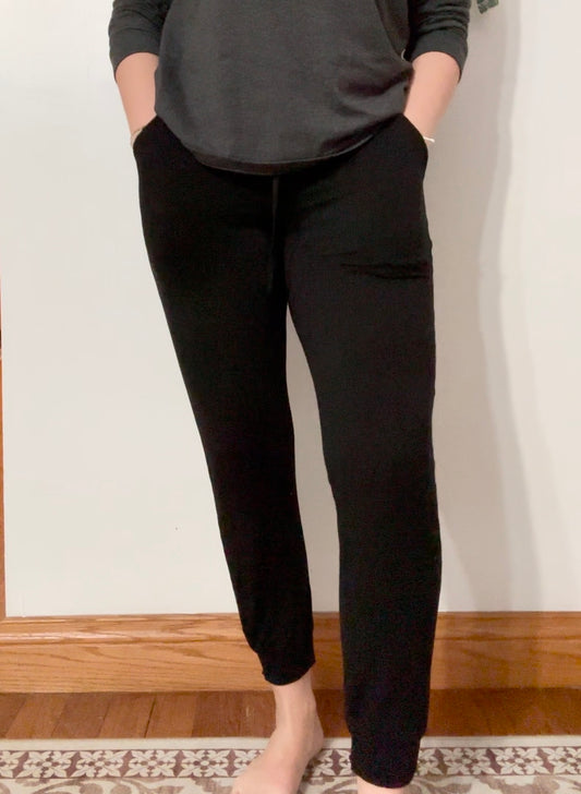 solid Black ADULT Bamboo Pants