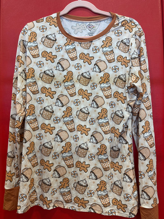 Gingerbread Adult Top