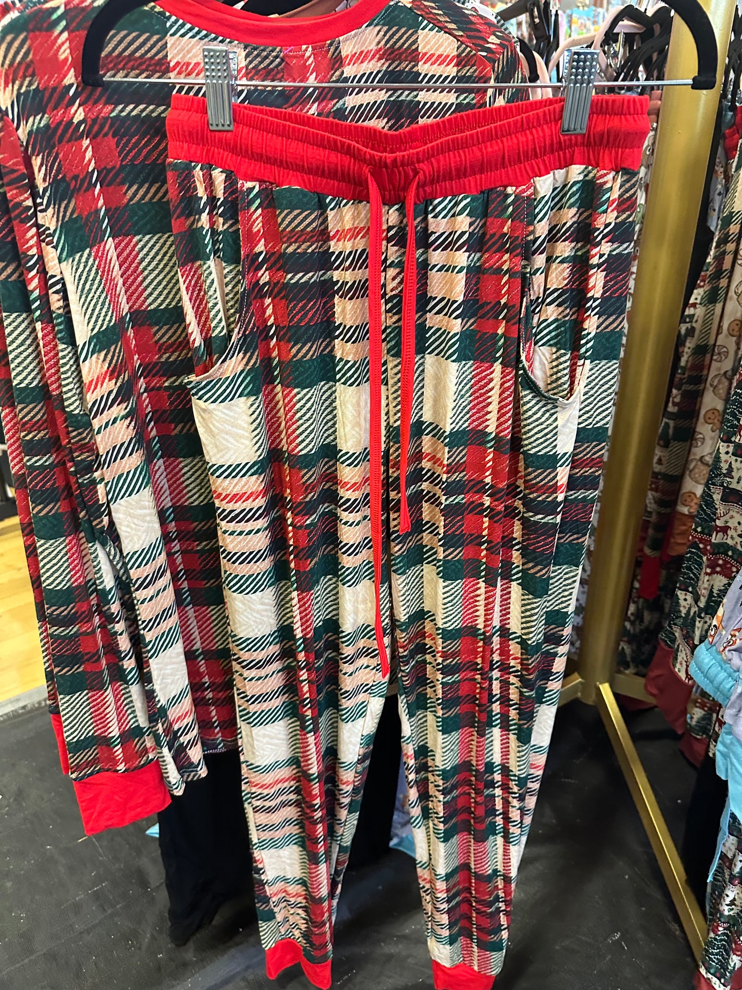 Classic Christmas Plaid Adult Pants