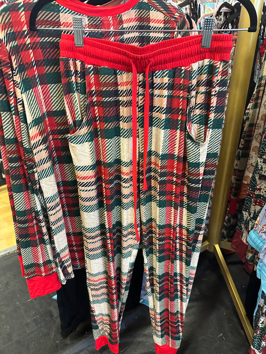Classic Christmas Plaid Adult Pants